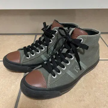 REGAL 하이컷 스니커즈 카키 x 브라운 x 블랙 23cm
