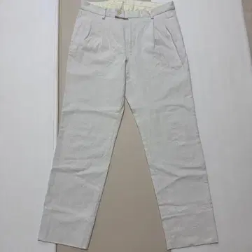 그린 레이블 릴랙싱 스트레이트 팬츠 L 화이트