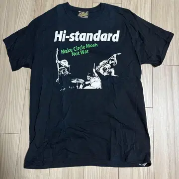 하이 스탠다드 하이스타 Hi-standard 티셔츠 블랙 L 사이즈