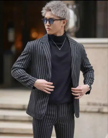 베린다 LUXURY STRIPE 셋업 (블랙)