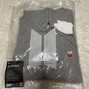 BTS x McDonald's ZIP UP HOODIE 그레이