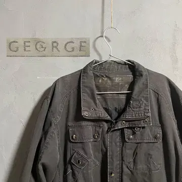 GEORGE 그레이 밀리터리 자켓