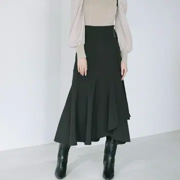 SNIDEL 롱 스커트 블랙