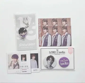 SnowMan 후카사와 타츠야 아크릴 키링 캔뱃지