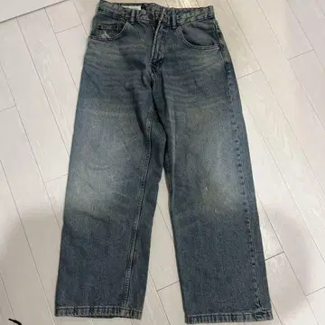 ZARA 와이드 레그 데님 팬츠 라이트 블루