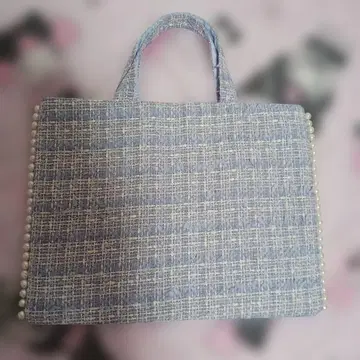 토코 클로젯 tocco closet 사이드 펄 장식 트위드 서브백