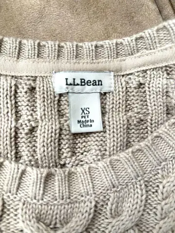 L.L.Bean 엘엘빈 여성용 케이블 니트 면 S