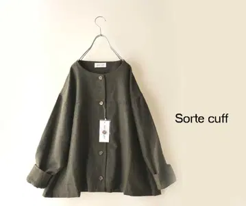 새상품 할인*Sorte cuff 카키*헤링본 노카라 자켓 41