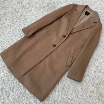 Demi-Luxe BEAMS 롱 코트 울 베이지 계열 38 M