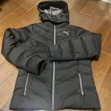 새상품급 PUMA 후드 부착 다운 자켓 블랙 L 사이즈