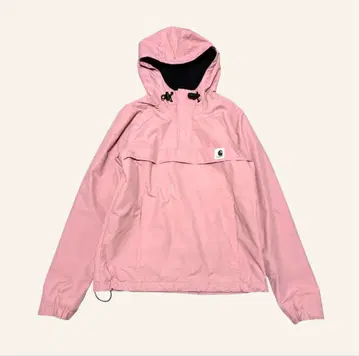 칼하트 나일론 아노락 자켓 하프 지퍼 마운틴 후드티 핑크 XS