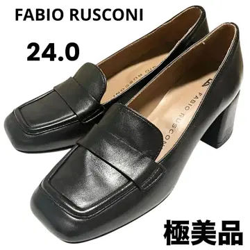 [컨디션 최상] 파비오 루스코니 로퍼 현행 모델 스퀘어토 블랙