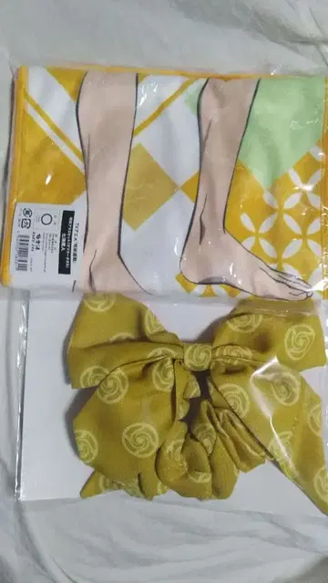 극락탕 나나미 켄토 머플러 타월 & 스크런치 세트