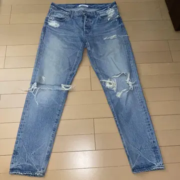 moussy 데미지 스트레이트 청바지