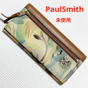 미사용 레어 PaulSmith 폴스미스 가죽 장지갑 보타니컬