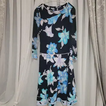 LEONARD FASHION 꽃무늬 긴팔 원피스 34