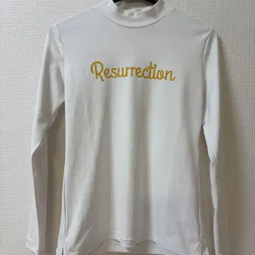 Resurrection 로고 프린트 긴팔 셔츠 S 사이즈 화이트