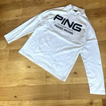 PING 세련된 빅 로고 패턴 모크넥 풀오버 속기모 LL 사이즈
