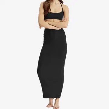 SKIMS 스킴즈 소프트 라운지 롱 스커트 블랙 타이트 스커트