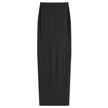 SKIMS 스킴즈 소프트 라운지 롱 스커트 블랙 타이트 스커트