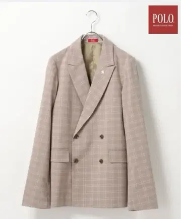 POLO Heather 체크 테일러드 자켓