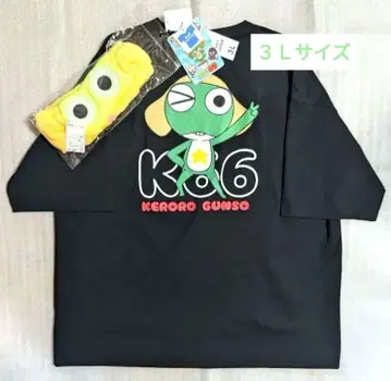 개구리 중사 케로로 T셔츠 헤어밴드 포함 블랙 컬러 케로로 3L 사이즈