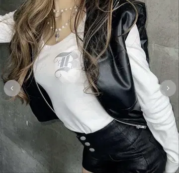 택 포함 새상품 리브 풀오버 ( ShokoxSUREVE ) L 화이트