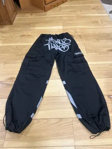 블랙 워크 팬츠 리플렉터 부착