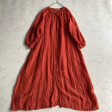 [ 초 볼륨감 ] 스튜디오 클립 빨간색 레드 주홍색 롱 원피스