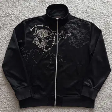 극레어 2XL satori 트랙 자켓 풍신뇌신 집업 블랙