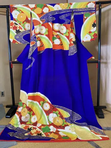 대중 연극 밑단 들어간 일본 무용 기모노