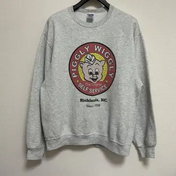 piggly wiggly 기업 양면 프린트 맨투맨 트레이닝복 L