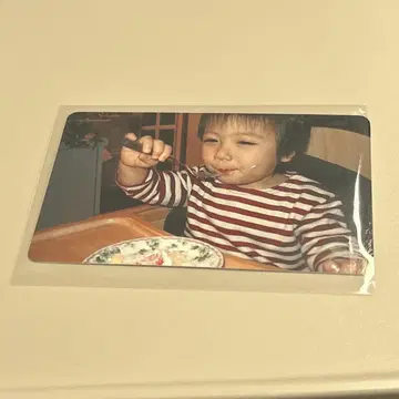 어린이 사진 카드 빨간색과 화이트 스트라이프