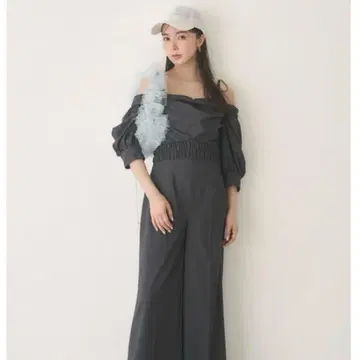 SNIDEL 라메 도트 튤 백