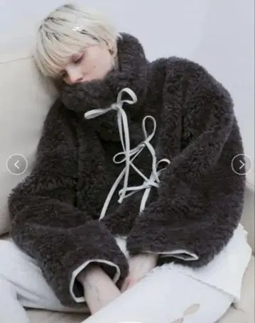 SORIN Synthetic Fur Lace-up Cardigan