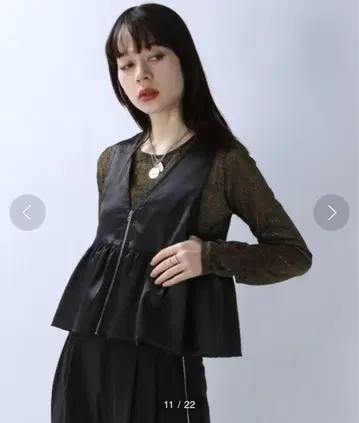 새틴 페플럼 ZIP 베스트