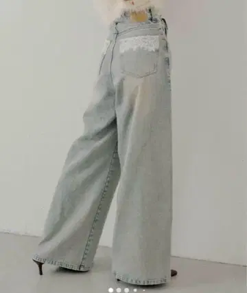 Chico 포켓 레이스 와이드 데님