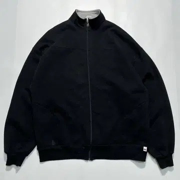 90s 러셀 풀 집업 맨투맨 2XL 블랙 무지 6220