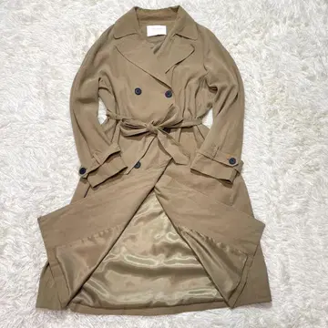 ZARA WOMAN 롱 트렌치코트 롱 기장 자켓 베이지