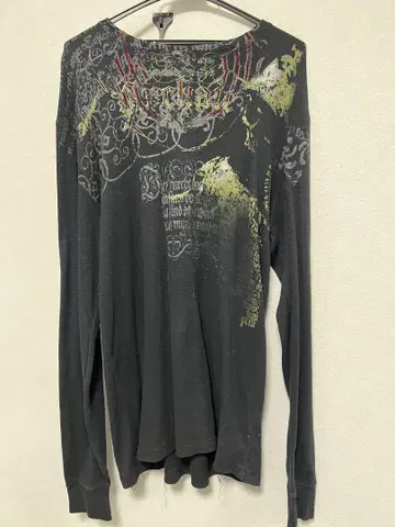 그래픽 프린트 블랙 긴팔 티셔츠 롱T 긴팔 그런지 y2k