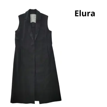 Elura 롱 슬리브리스 롱 베스트 포멀 블랙 루즈핏 L