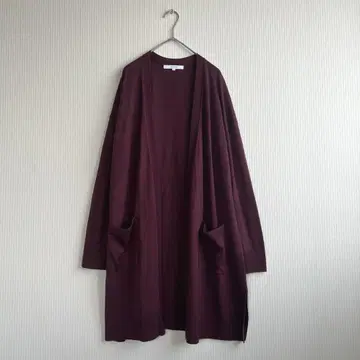 새상품급 언타이틀 롱 가디건 니트 실크 캐시미어 빅 사이즈