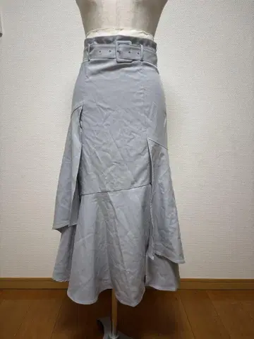 REDYAZEL 비대칭 플레어 스커트