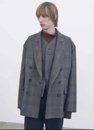 stein 오버사이즈 더블 브레스티드 재킷