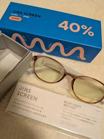 JINS SCREEN SH04 핑크 블루라이트 차단