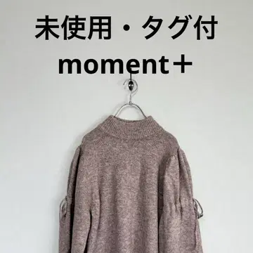 [ 미사용 택 포함 ] moment+ 보틀넥 캔디 숄더 스웨터