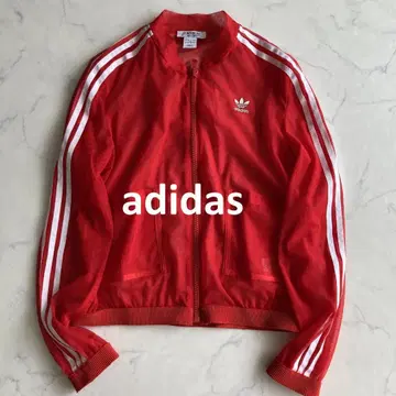 [ 미사용급 ] 아디다스 adidas 시스루 메쉬 블루종 빨간색