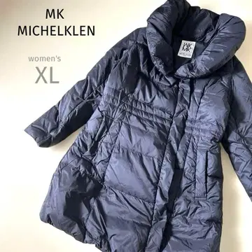 MK 미셸클라인 블랙 다운 롱 코트 40 (XL 13호 상당) 다운 80