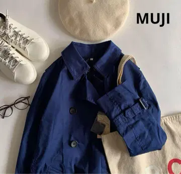 1437* 새상품 MUJI 스트레치 트렌치코트 안감 부착