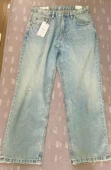 새상품 zara 배기 데님 페인터